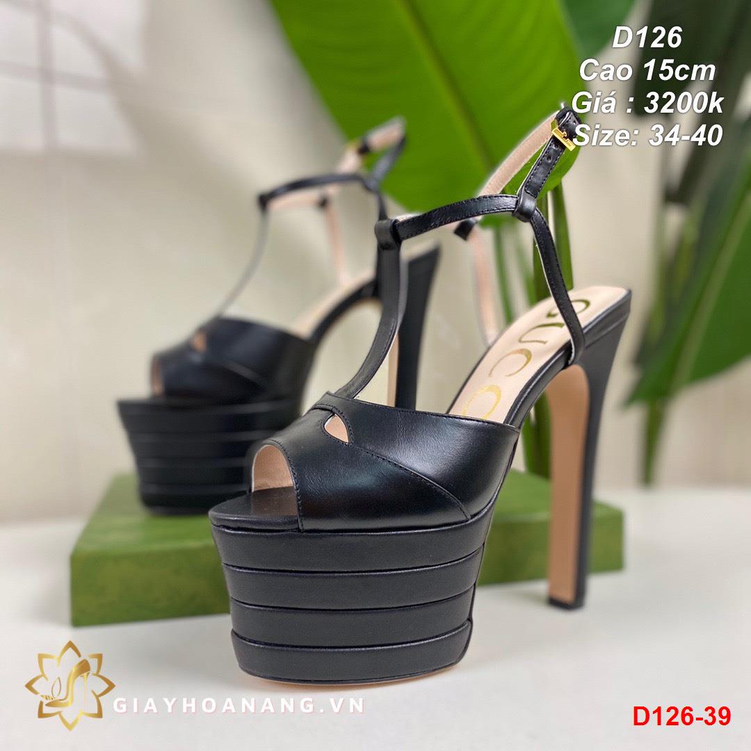 D126-39 Gucci sandal cao 15cm siêu cấp