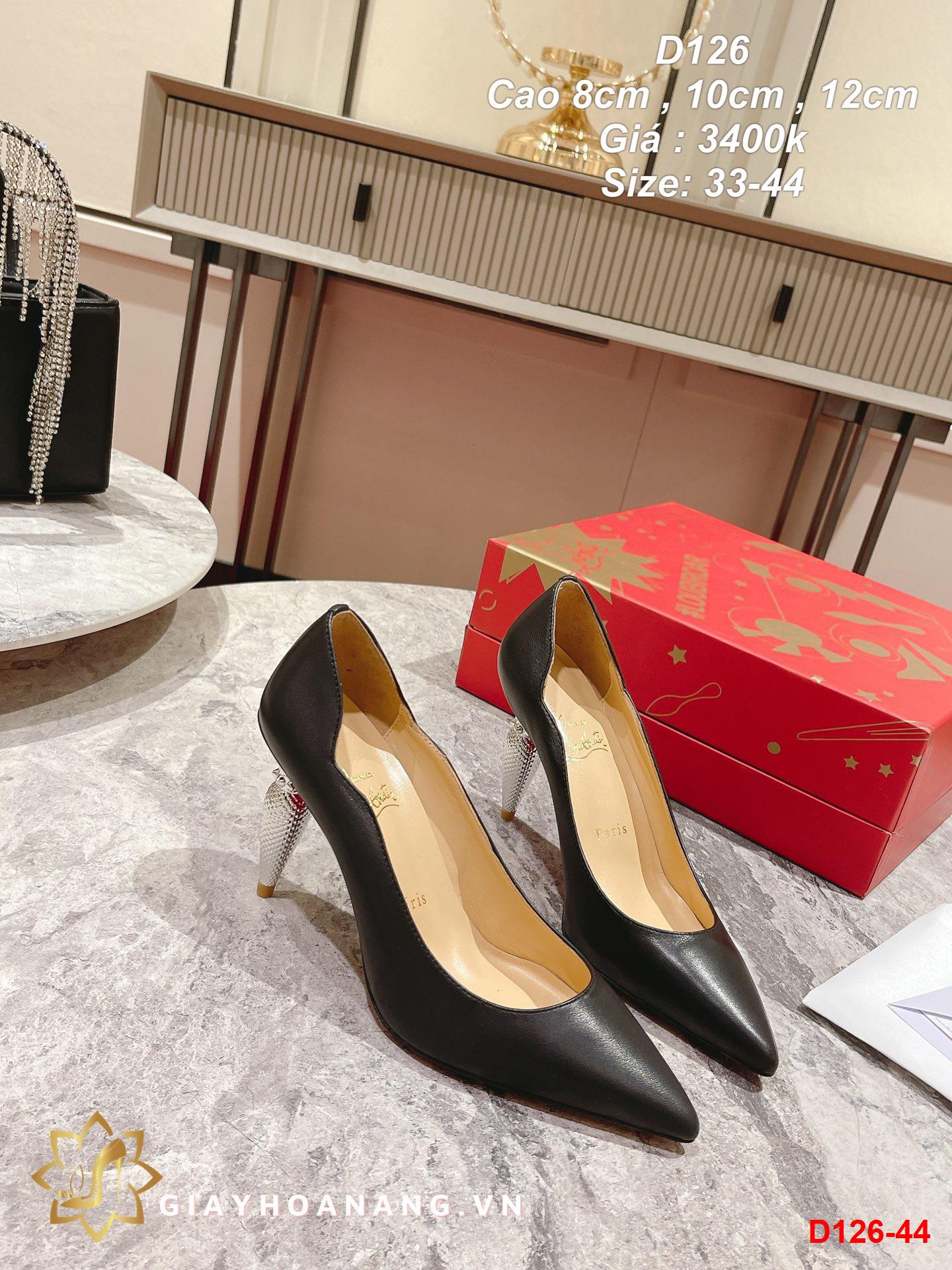 D126-44 Louboutin giày cao 8cm siêu cấp