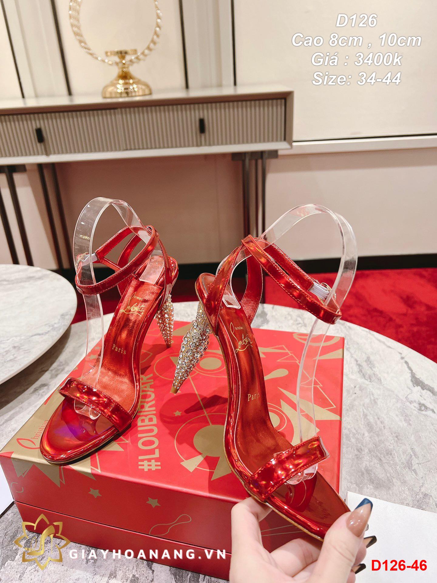 D126-46 Louboutin sandal cao 8cm , 10cm siêu cấp