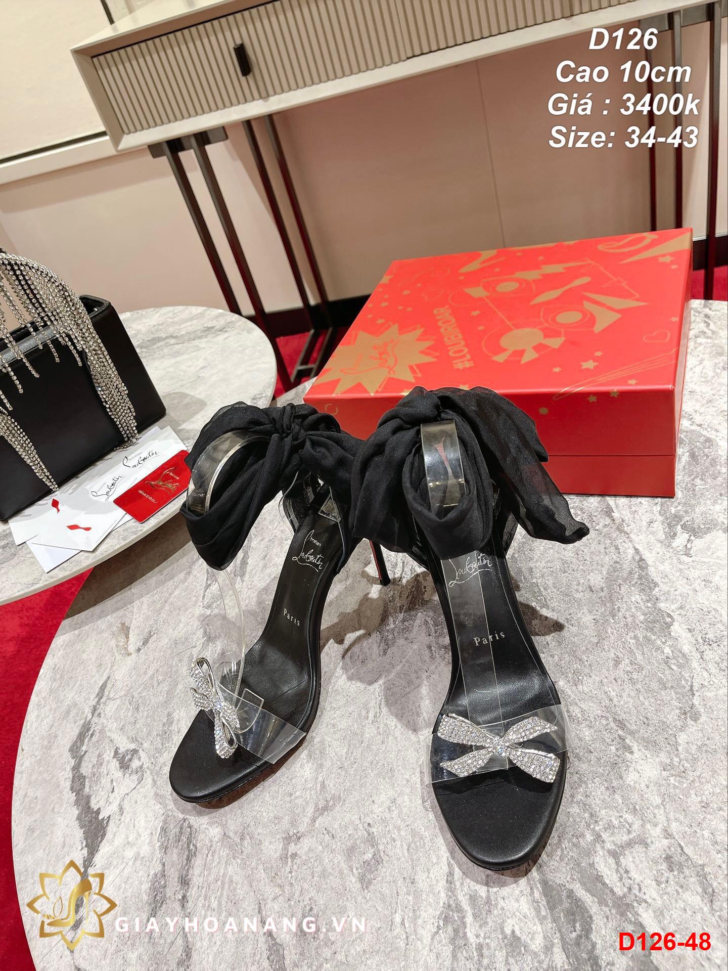 D126-48 Louboutin sandal cao 10cm siêu cấp