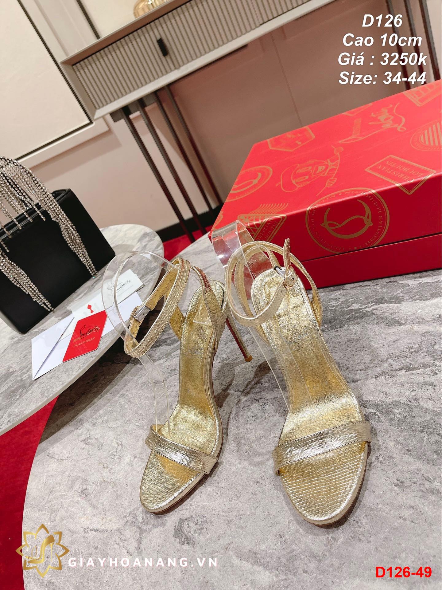 D126-49 Louboutin sandal cao 10cm siêu cấp