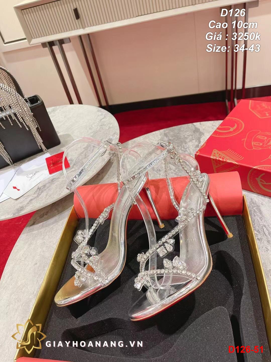 D126-51 Louboutin sandal cao 10cm siêu cấp