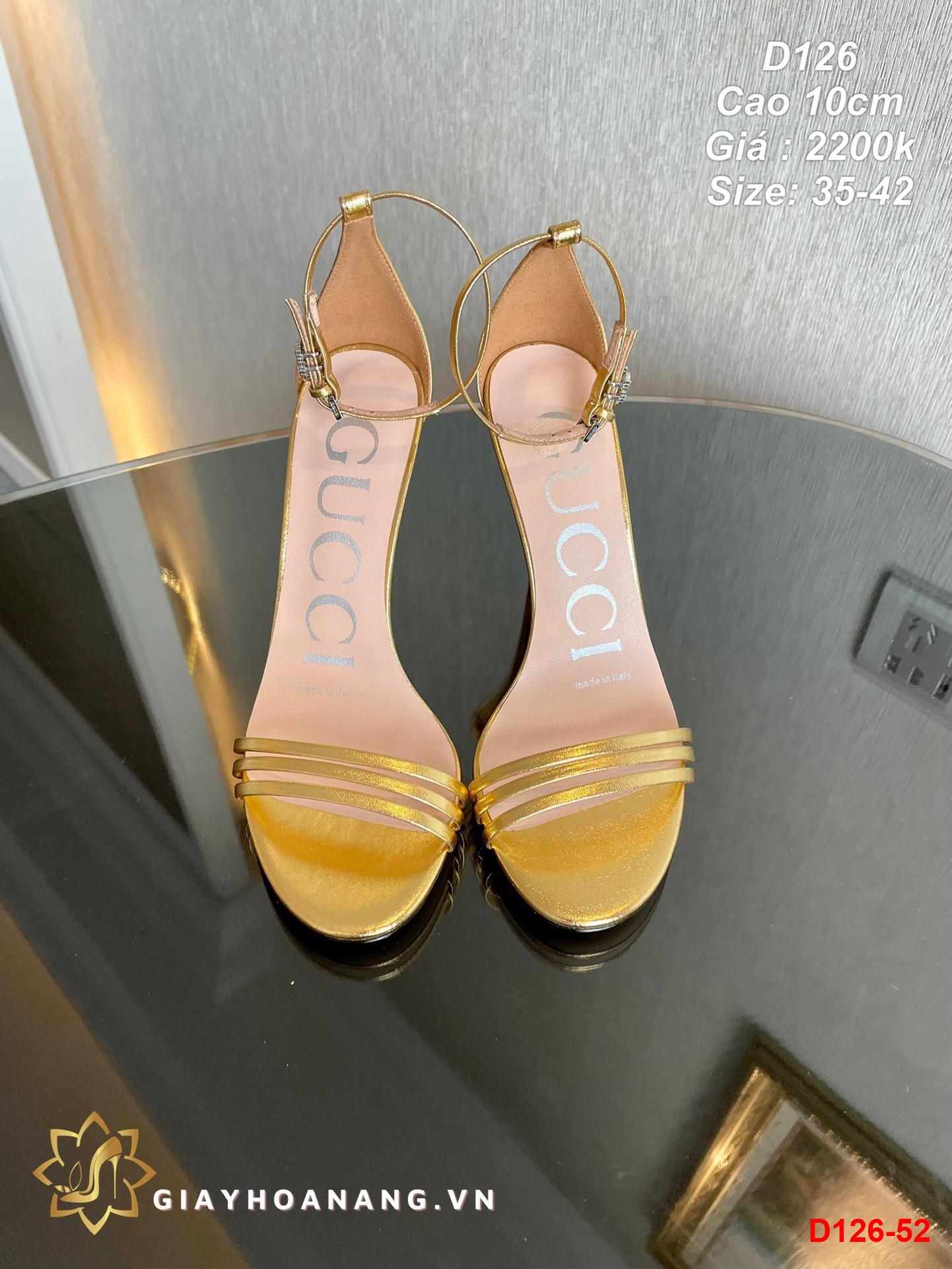 D126-52 Gucci sandal cao 10cm siêu cấp