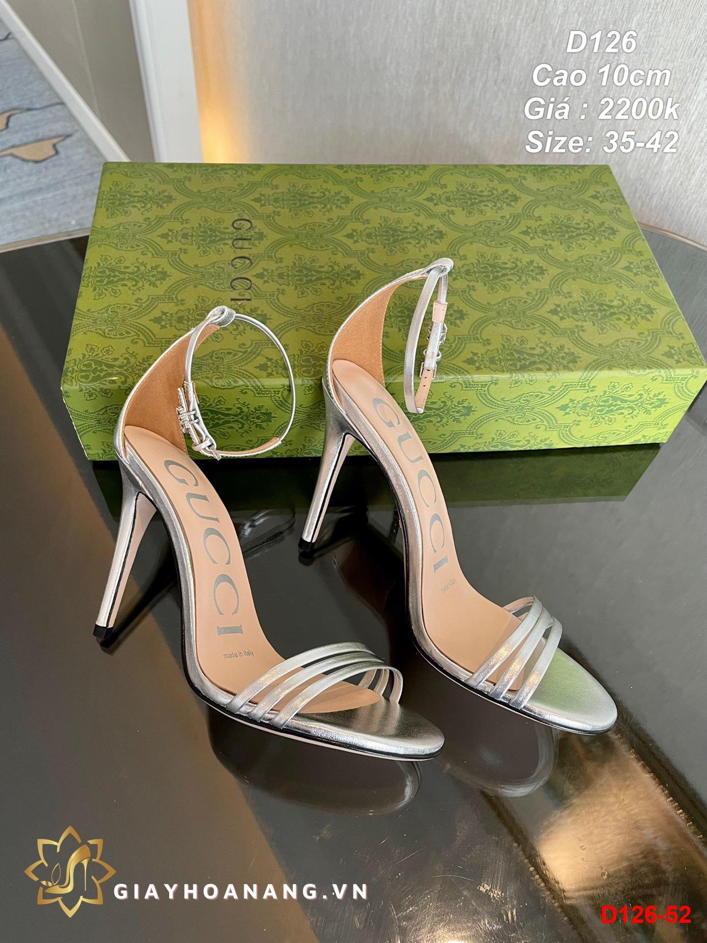 D126-52 Gucci sandal cao 10cm siêu cấp