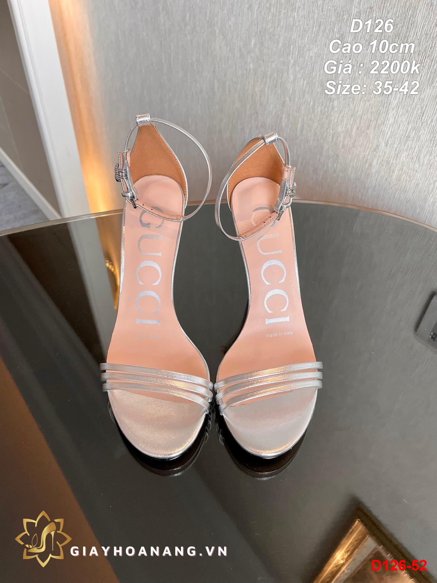 D126-52 Gucci sandal cao 10cm siêu cấp