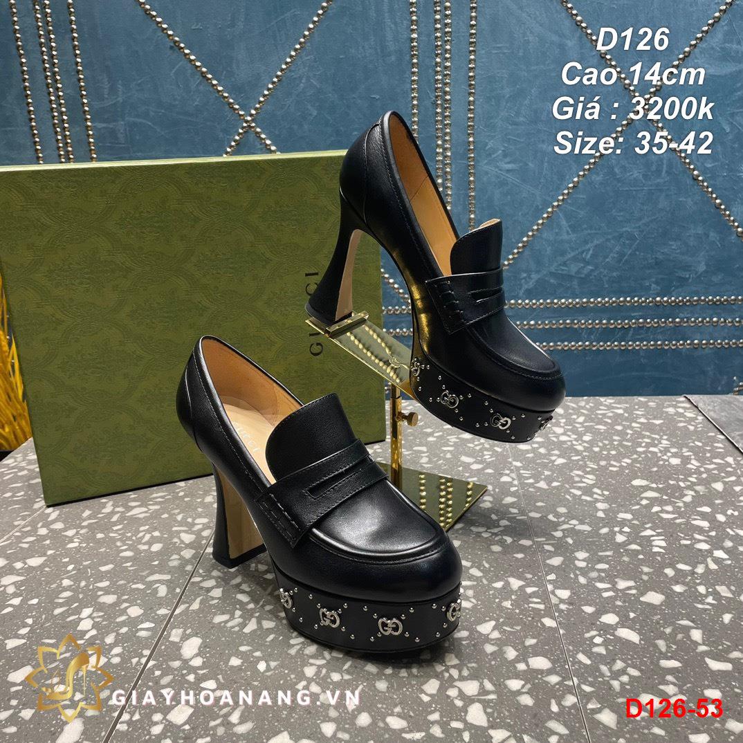 D126-53 Gucci giày cao 14cm siêu cấp