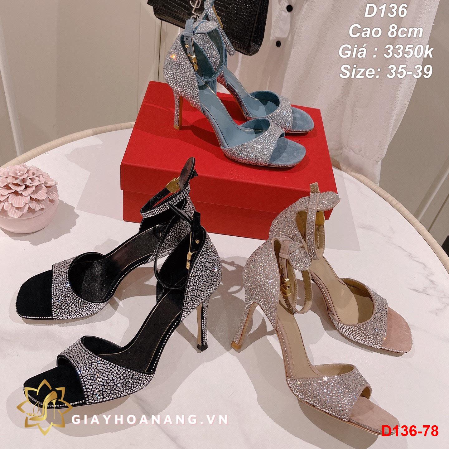 D136-78 Valentino sandal cao 8cm siêu cấp