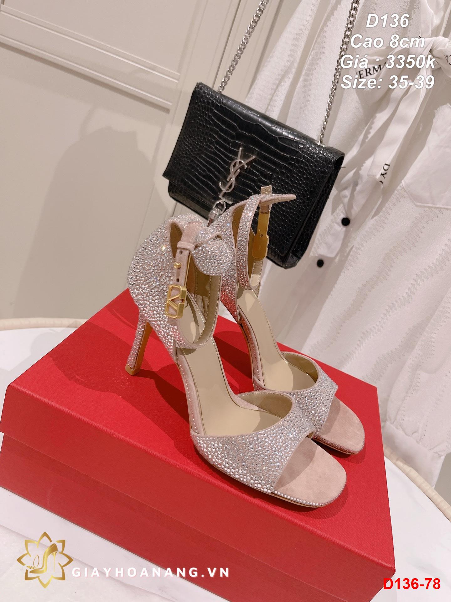 D136-78 Valentino sandal cao 8cm siêu cấp