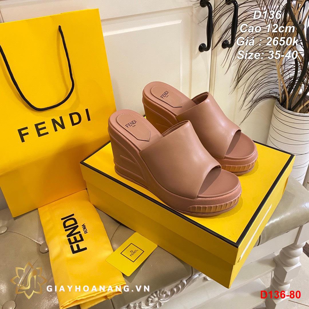 D136-80 Fendi dép cao 12cm siêu cấp