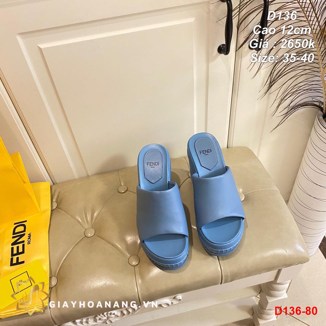 D136-80 Fendi dép cao 12cm siêu cấp