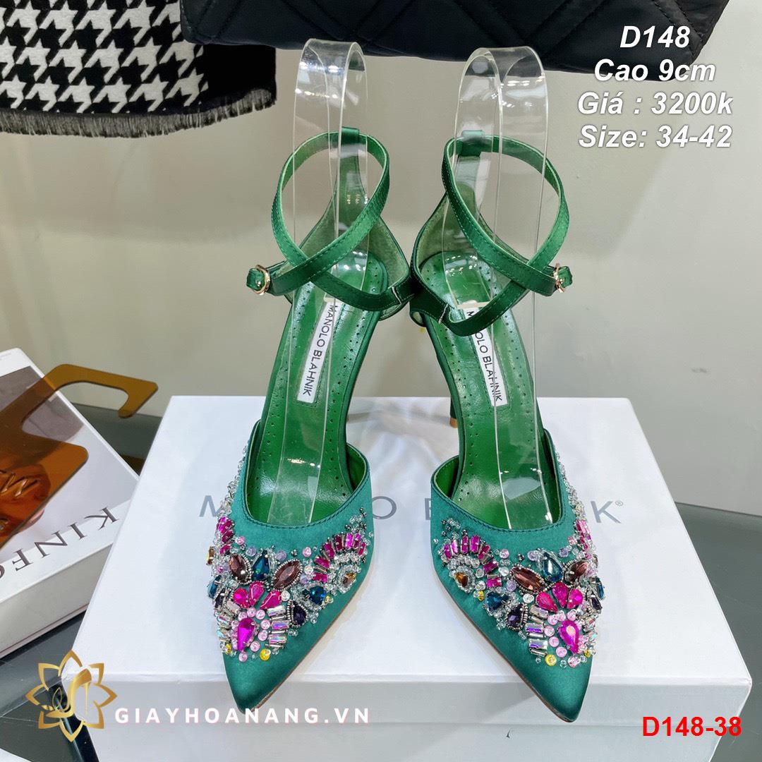 D148-38 Manolo Blahnik sandal cao 9cm siêu cấp