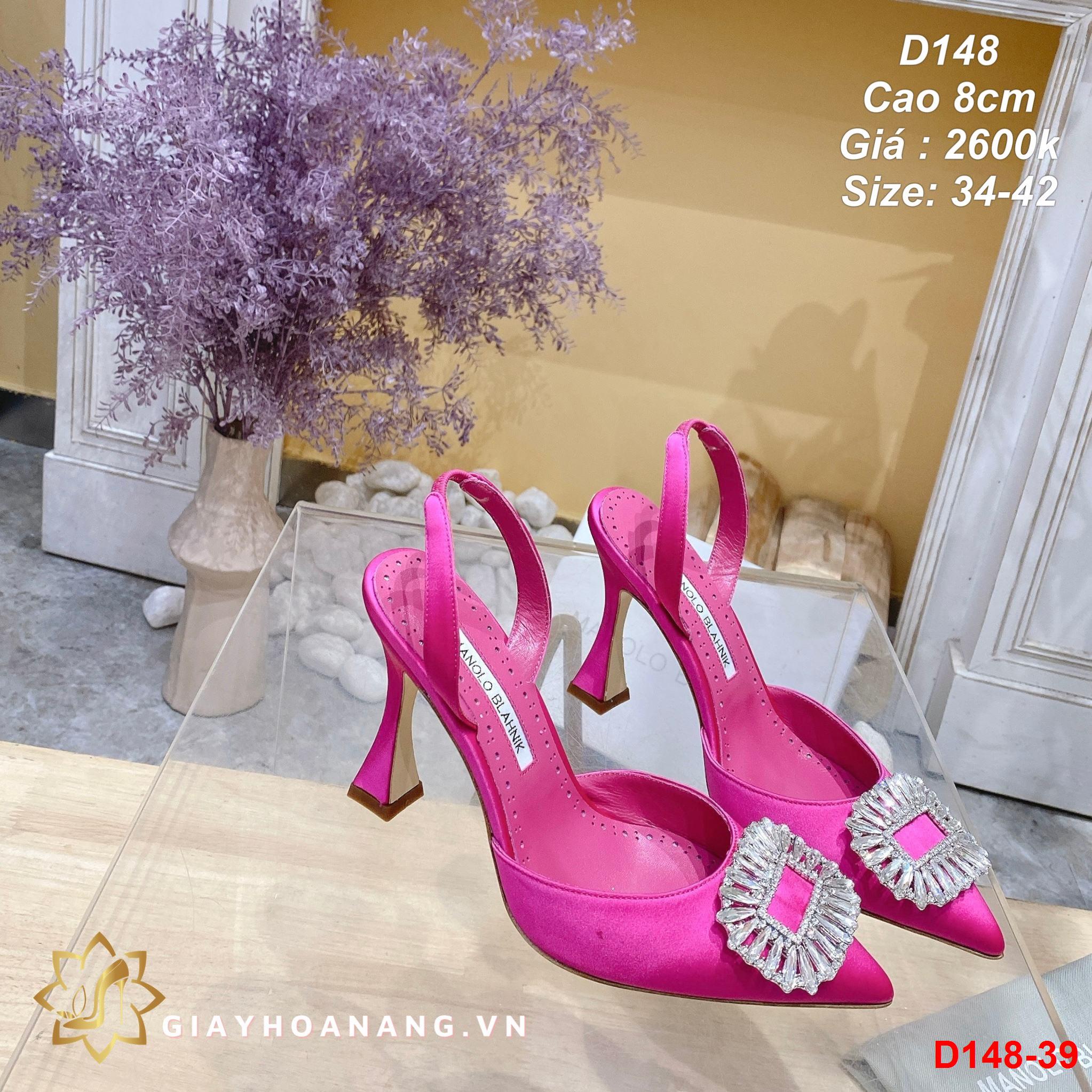 D148-39 Manolo Blahnik sandal cao 8cm siêu cấp