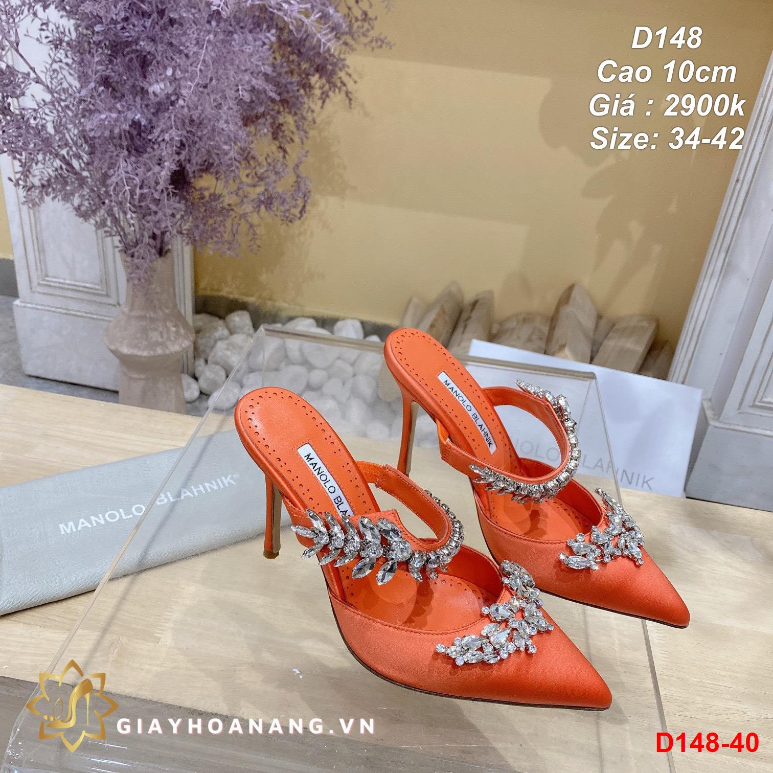 D148-40 Manolo Blahnik sandal cao 10cm siêu cấp