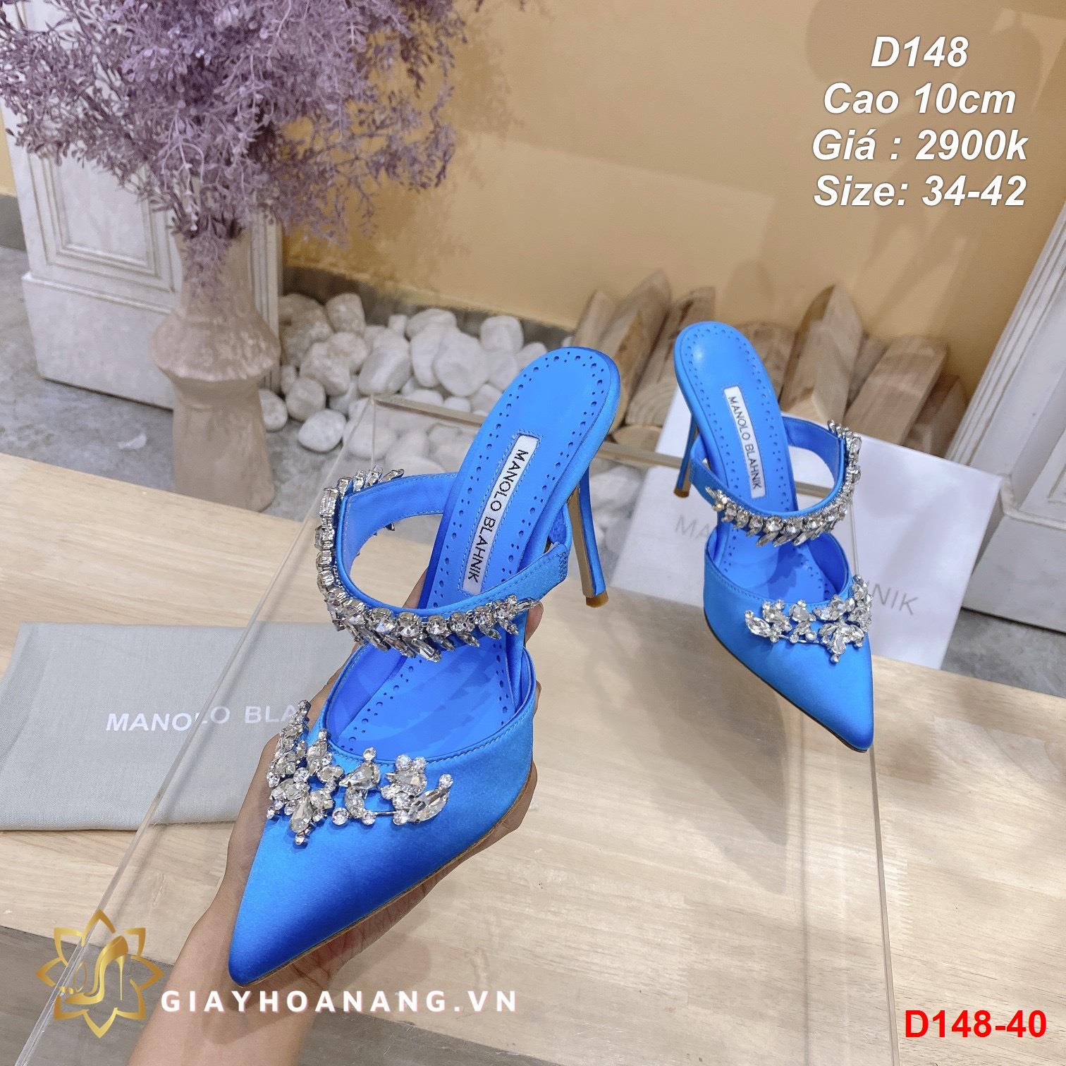 D148-40 Manolo Blahnik sandal cao 10cm siêu cấp