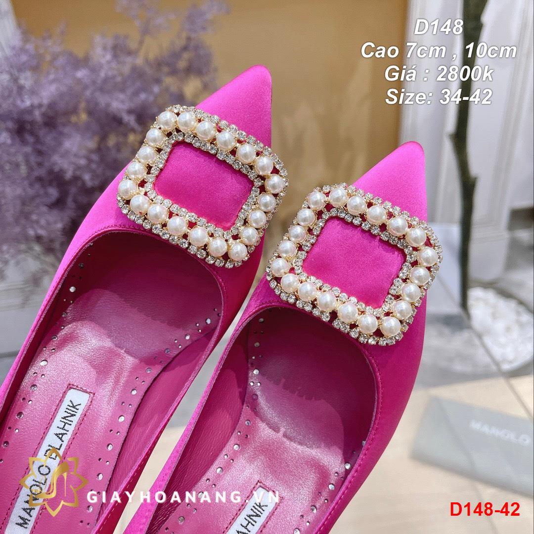 D148-42 Manolo blahnik giày cao 7cm siêu cấp