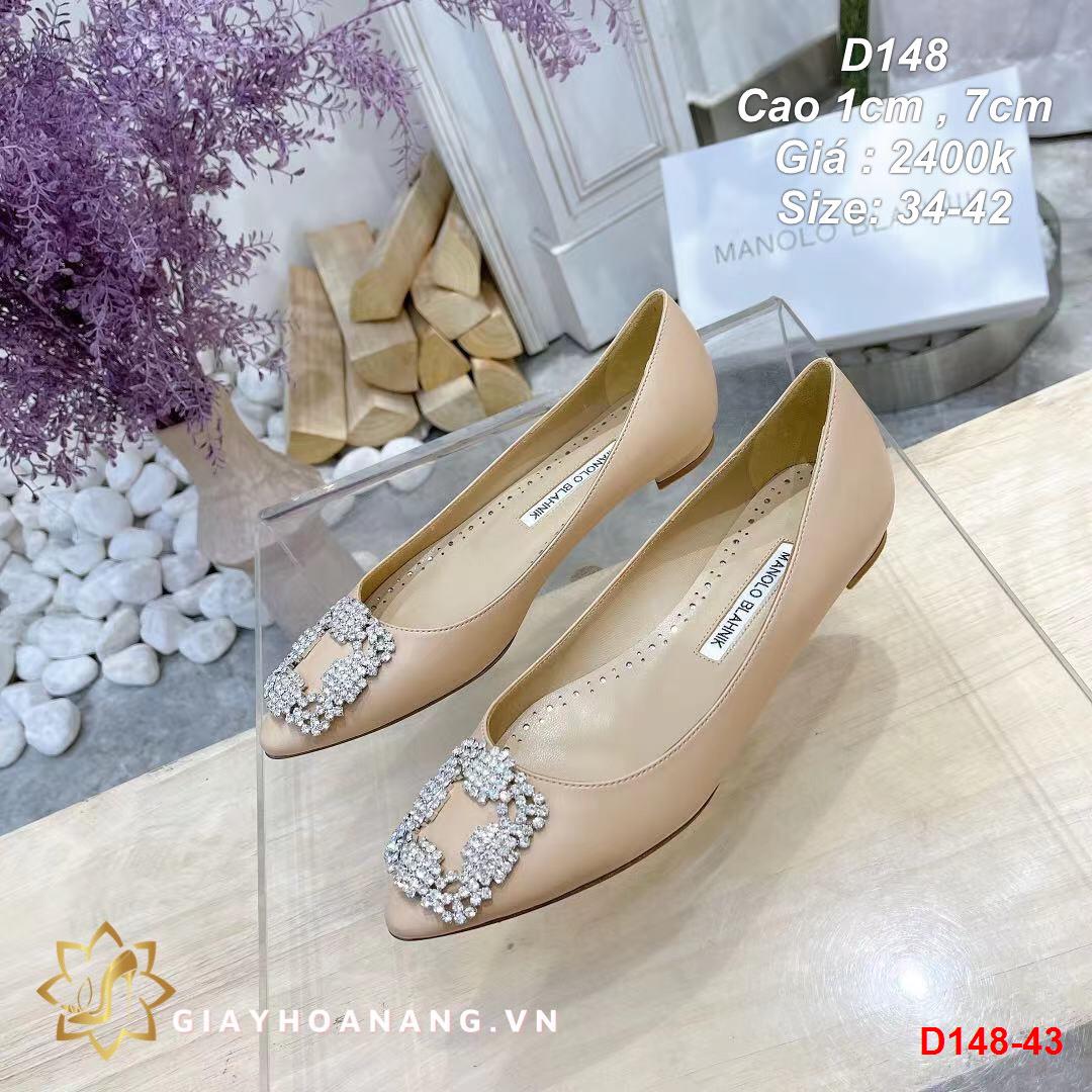 D148-43 Manolo blahnik giày cao 1cm , 7cm siêu cấp