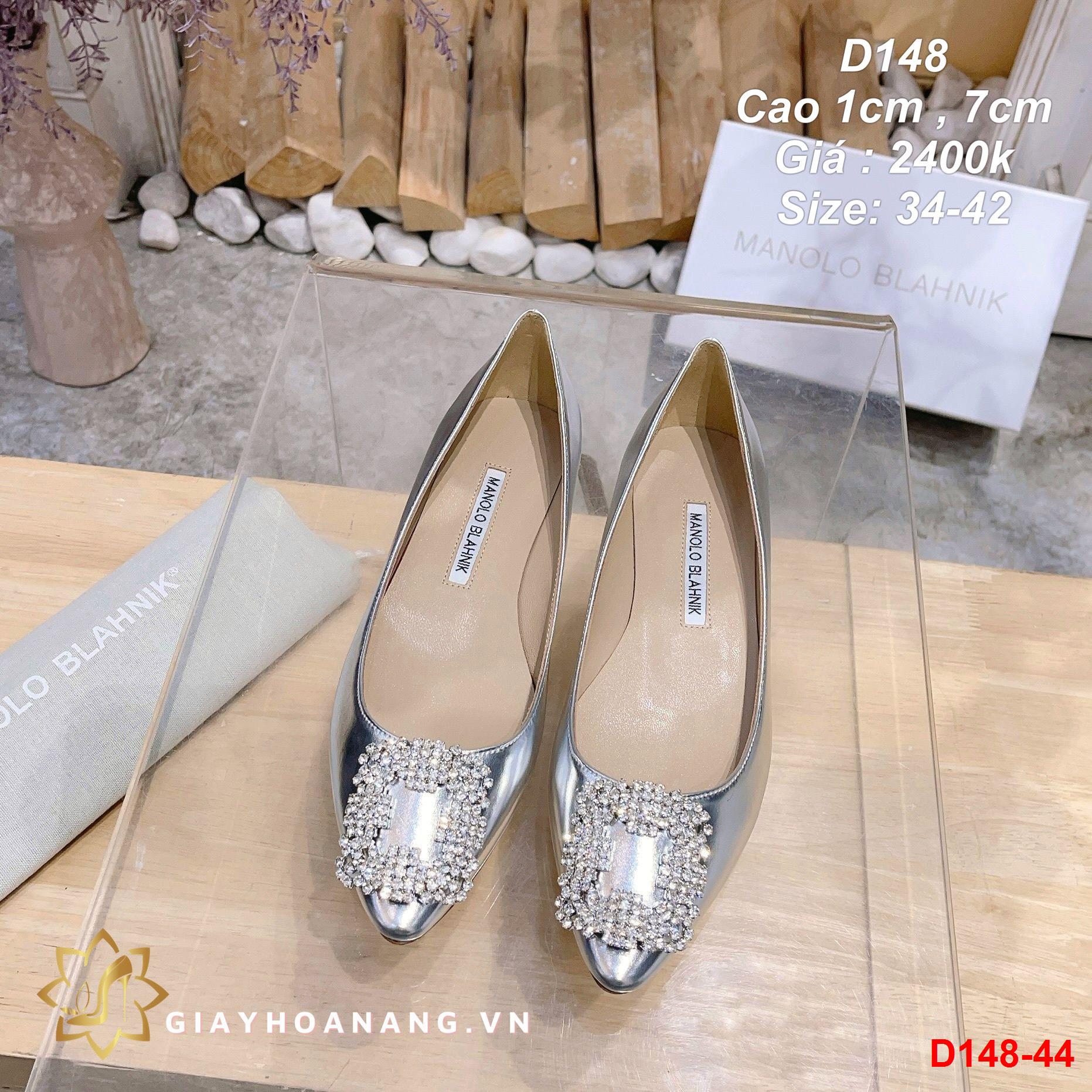 D148-44 Manolo blahnik giày cao 1cm , 7cm siêu cấp