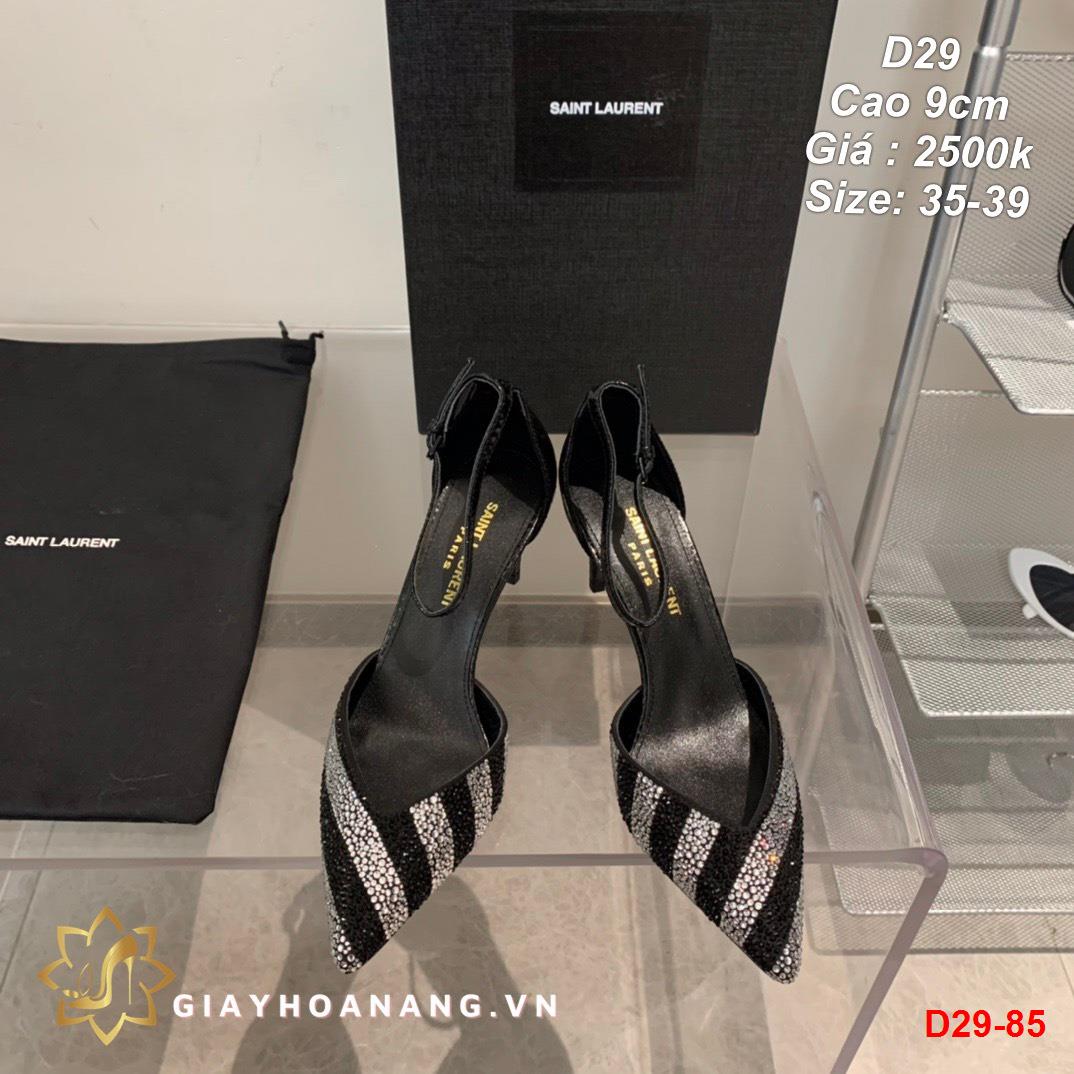 D29-85 Saint Laurent sandal cao 9cm siêu cấp