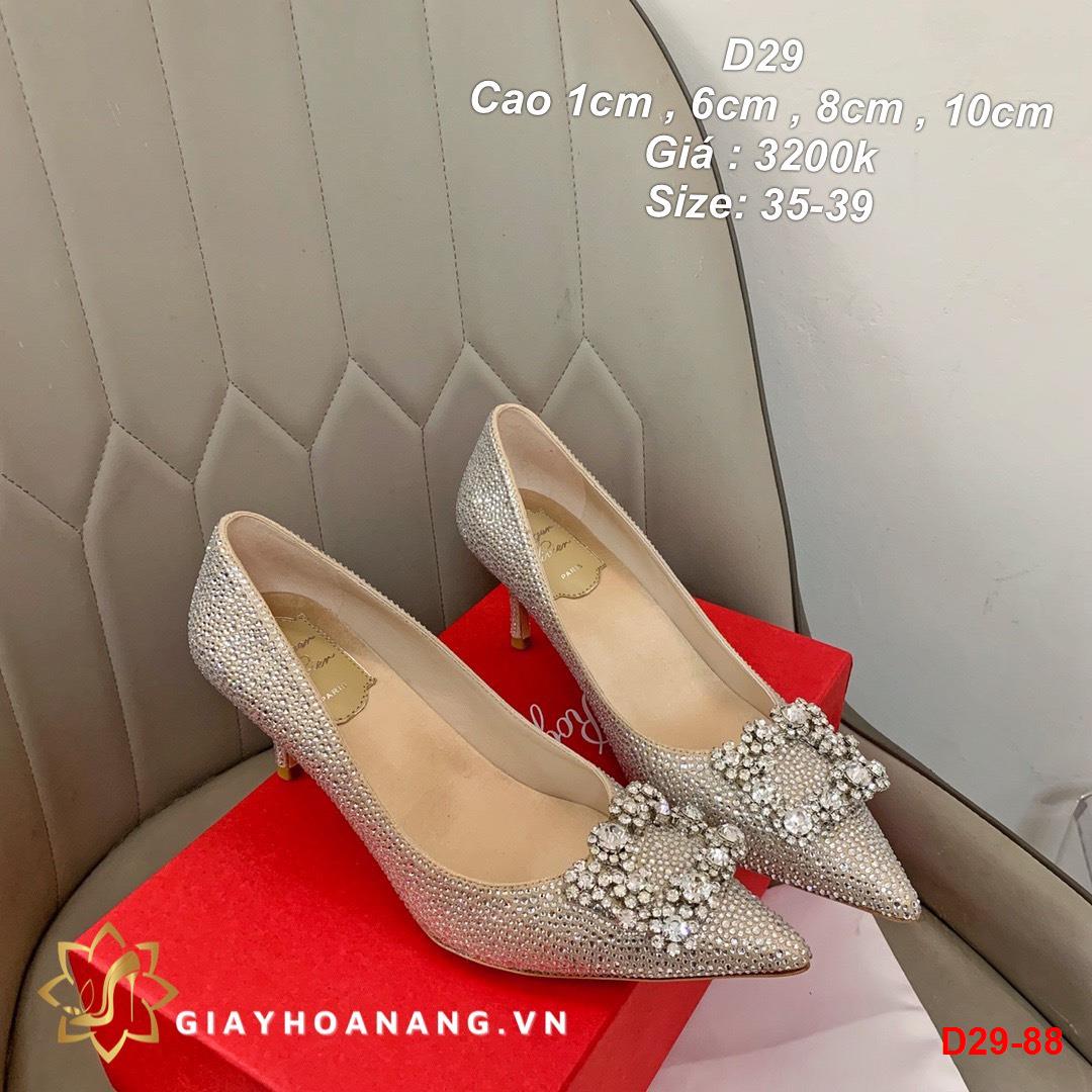 D29-88 Roger Vivier giày cao 1cm , 6cm , 8cm , 10cm siêu cấp