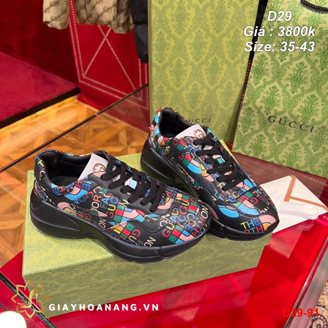 D29-91 Gucci giày thể thao siêu câp