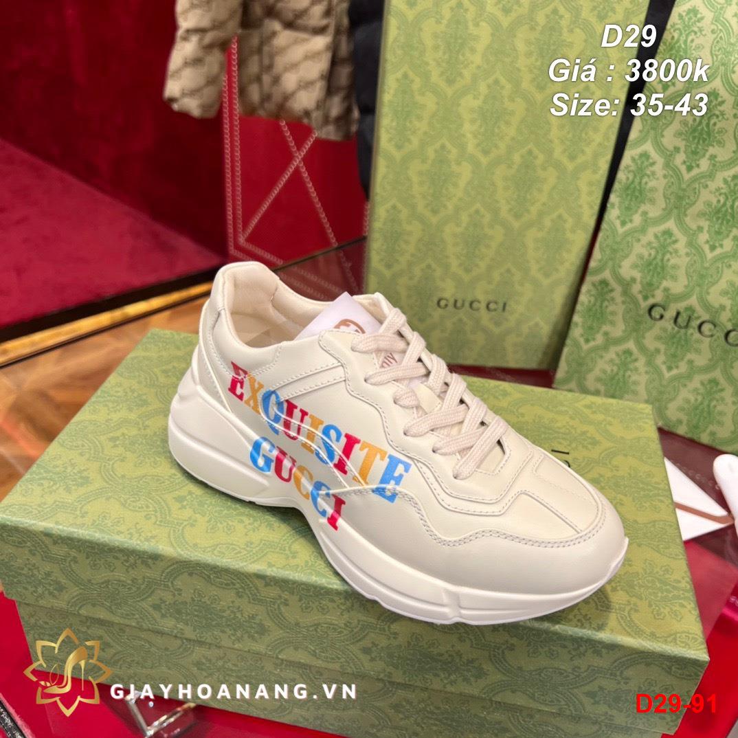 D29-91 Gucci giày thể thao siêu câp