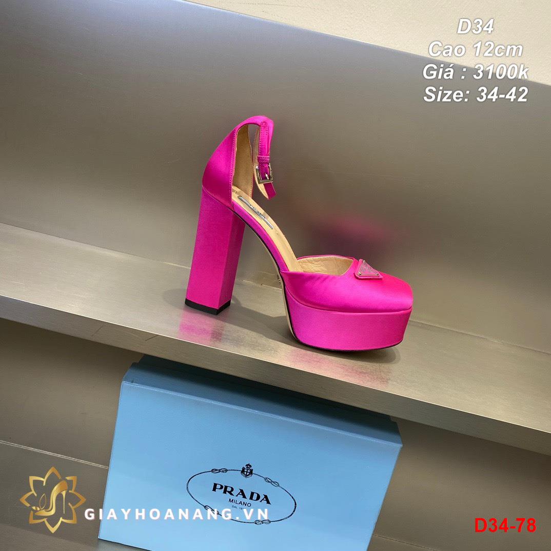 D34-78 Prada sandal cao 12cm siêu cấp