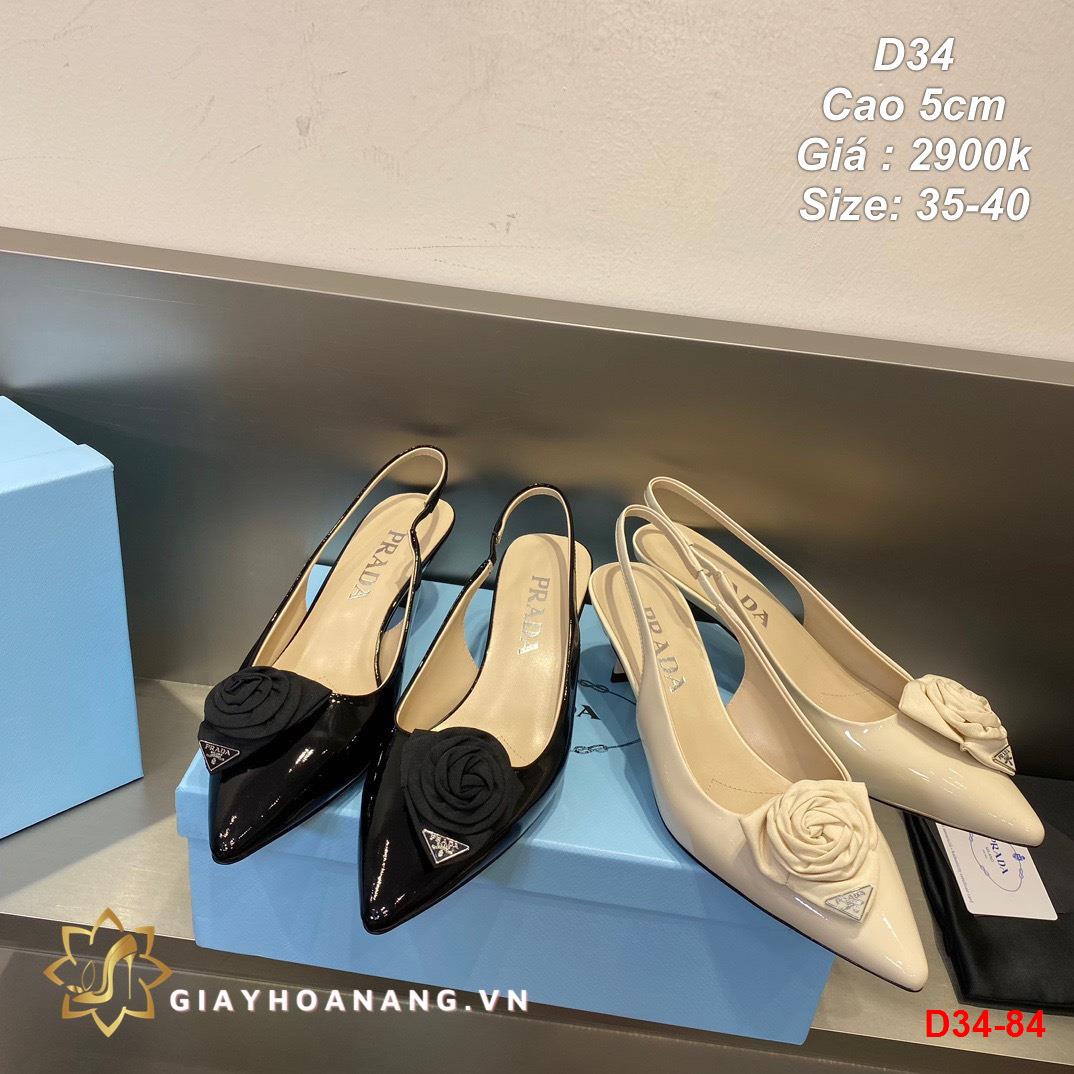 D34-84 Prada sandal cao 5cm siêu cấp