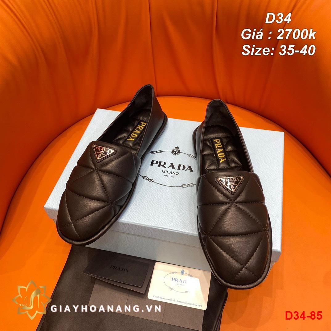 D34-85 Prada giày lười siêu cấp