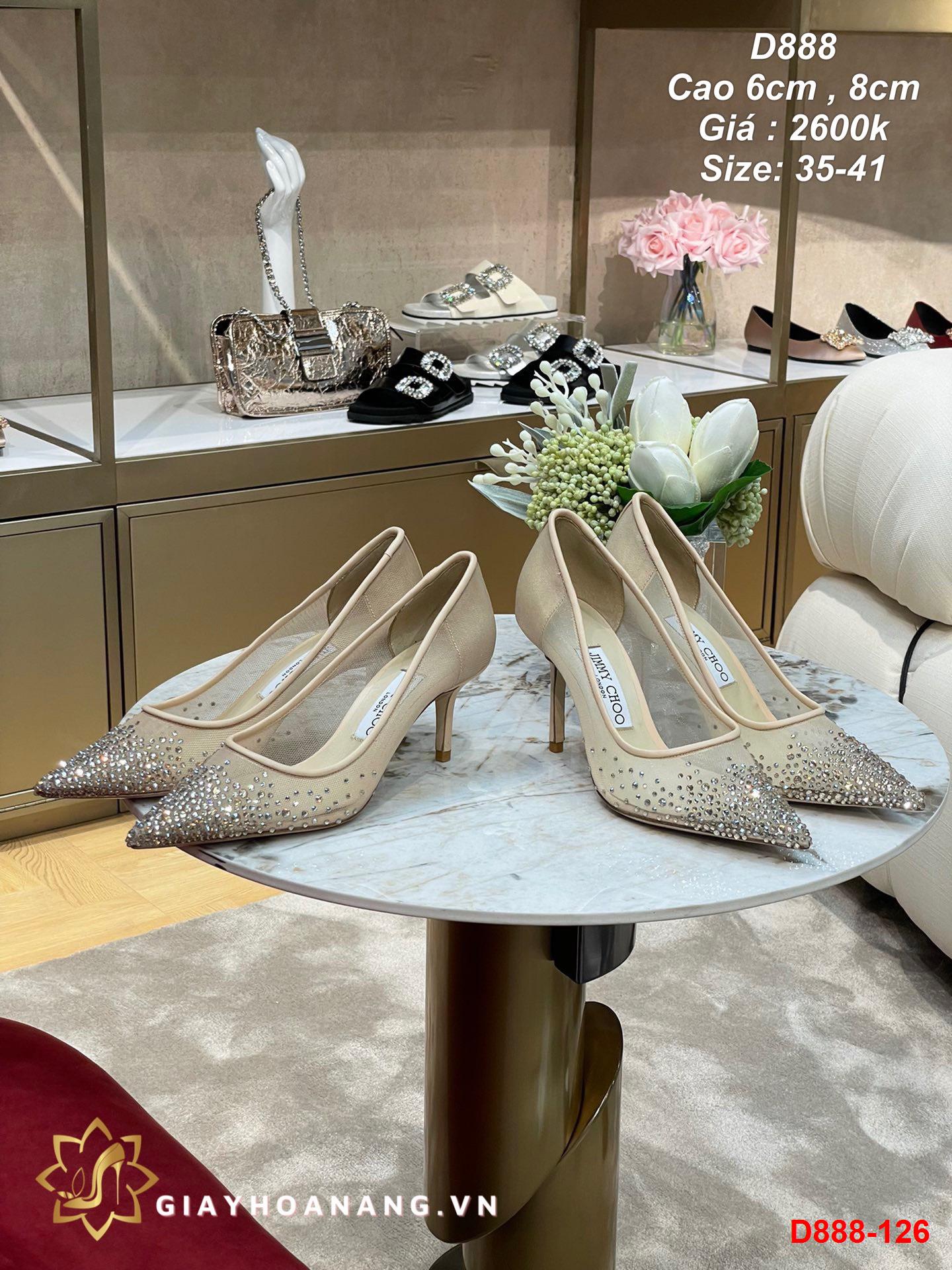 D888-126 Jimmy Choo giày cao 6cm , 8cm siêu cấp