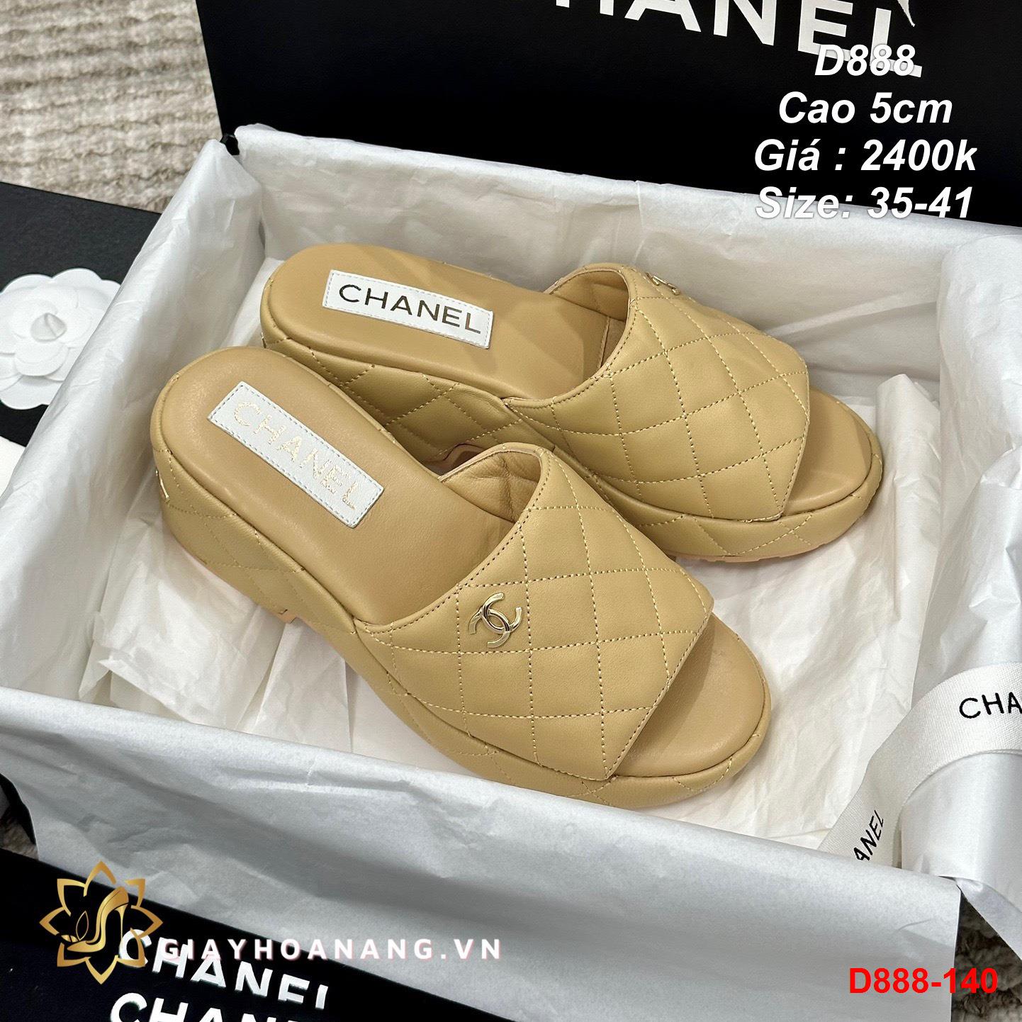 D888-140 Chanel dép cao 5cm siêu cấp