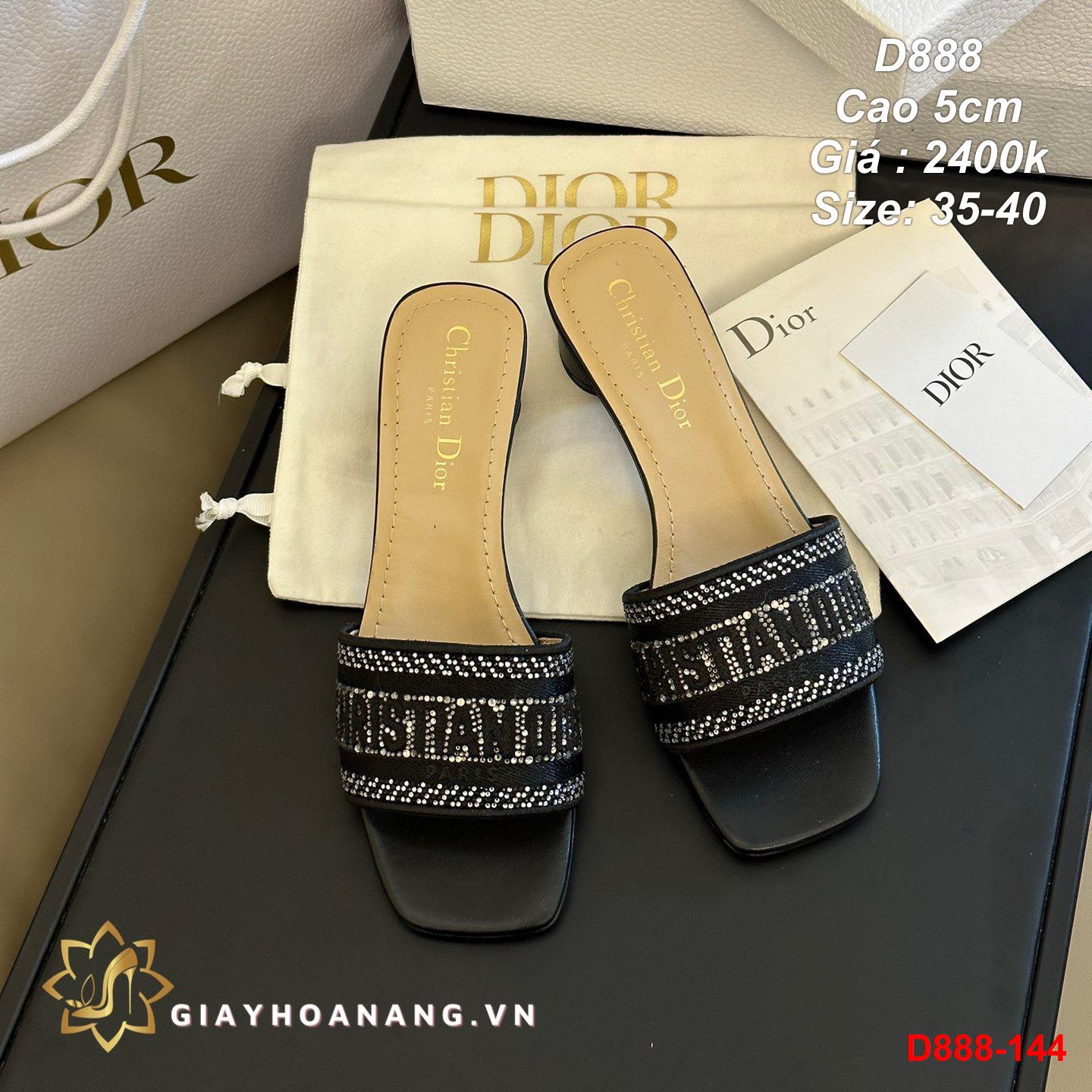 D888-144 Dior dép cao 5cm siêu cấp