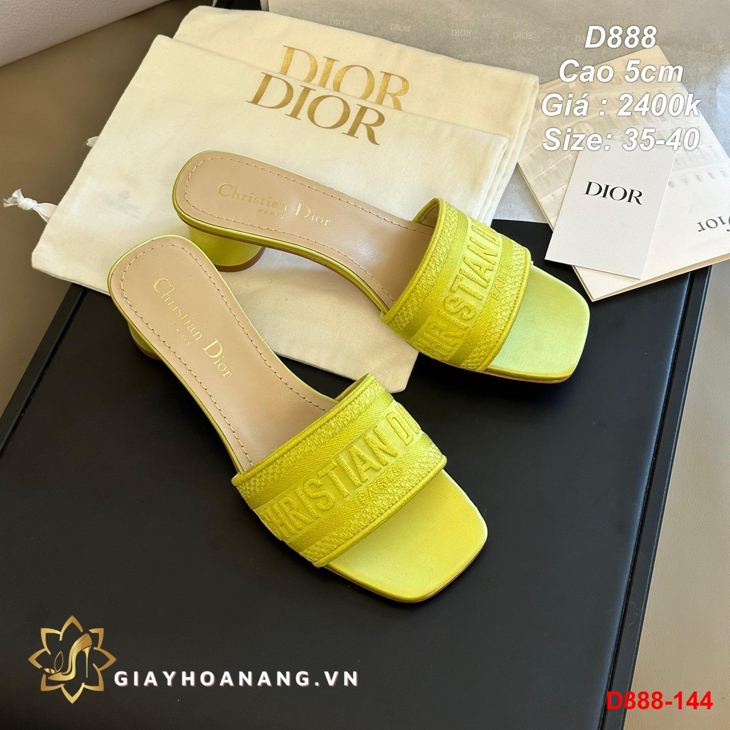 D888-144 Dior dép cao 5cm siêu cấp