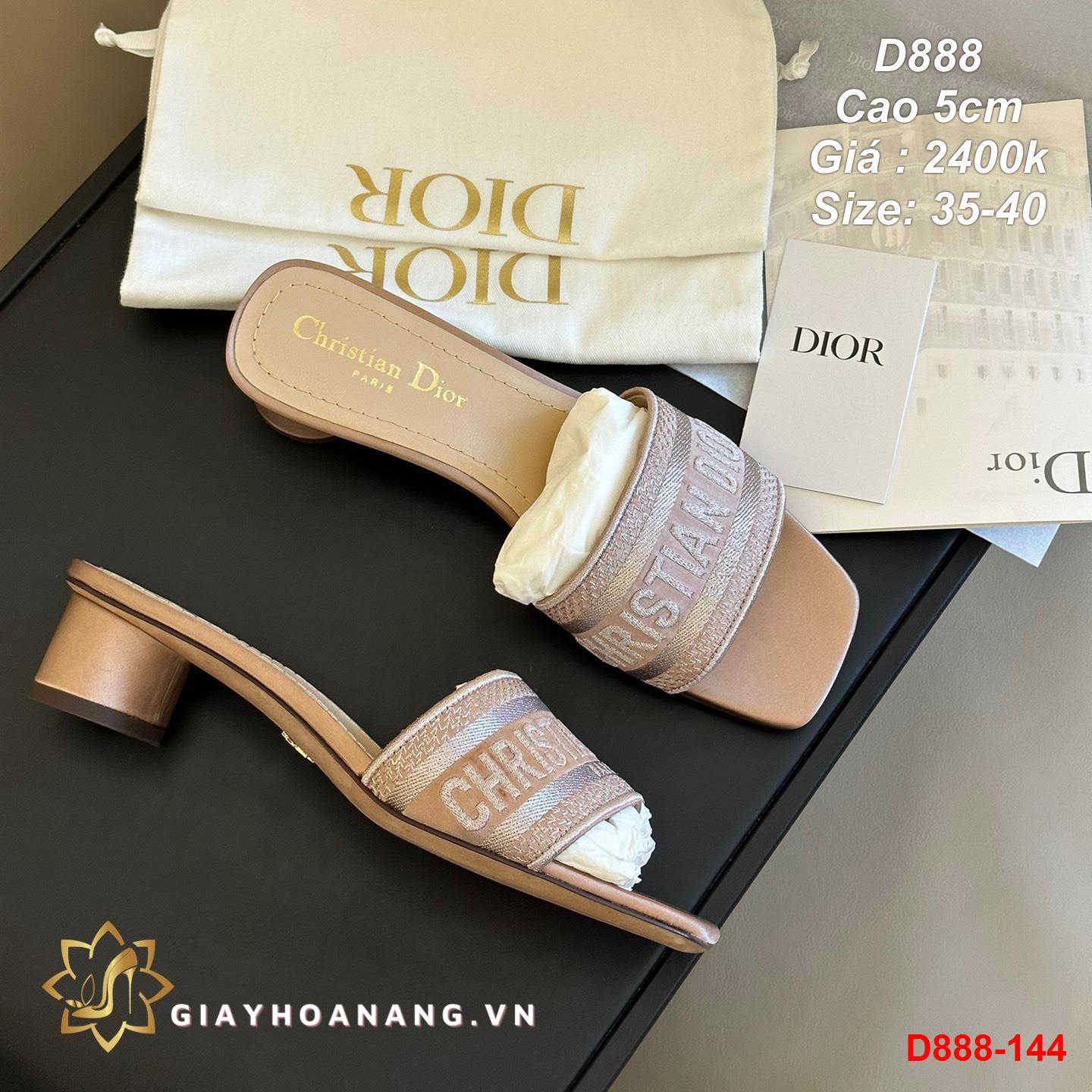 D888-144 Dior dép cao 5cm siêu cấp