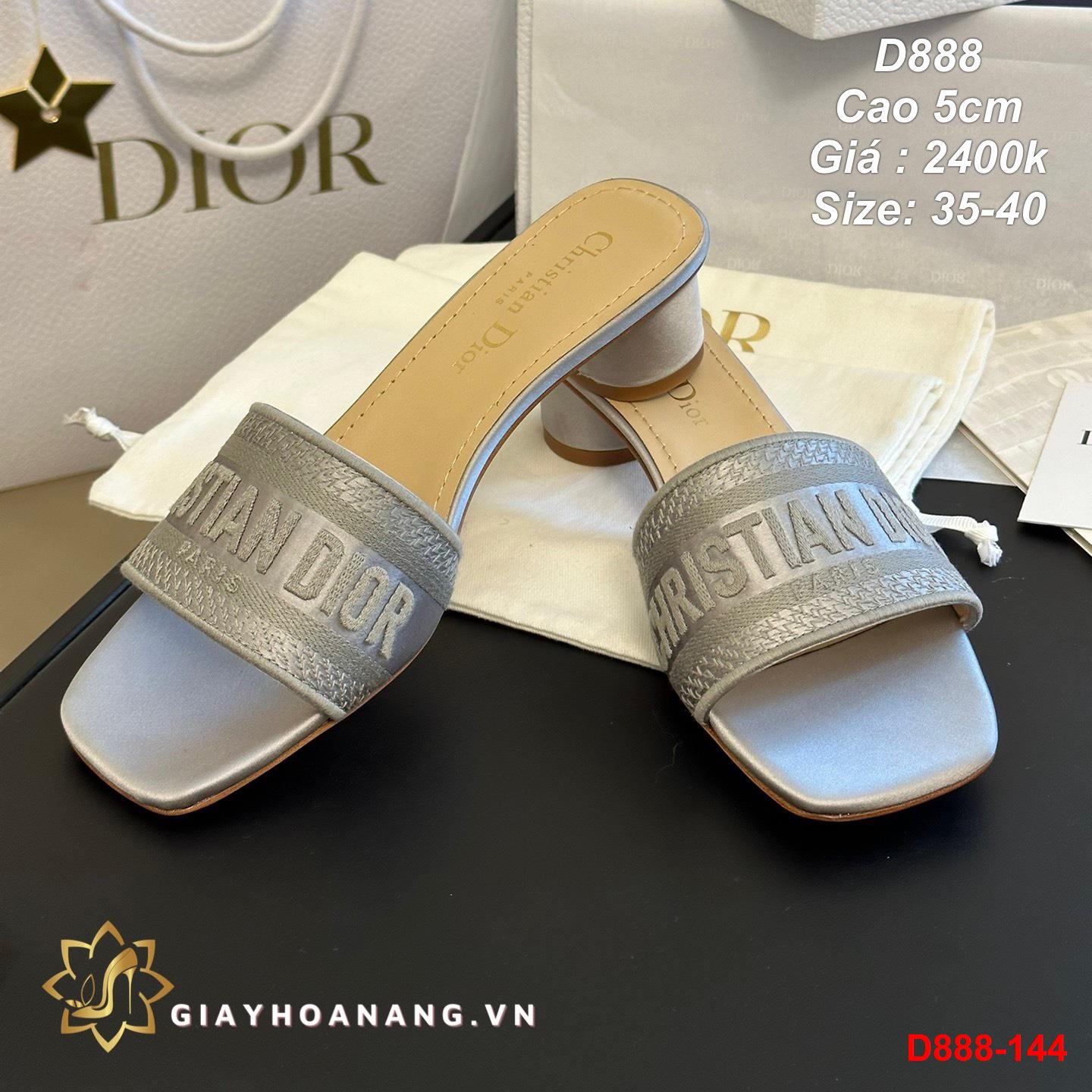 D888-144 Dior dép cao 5cm siêu cấp