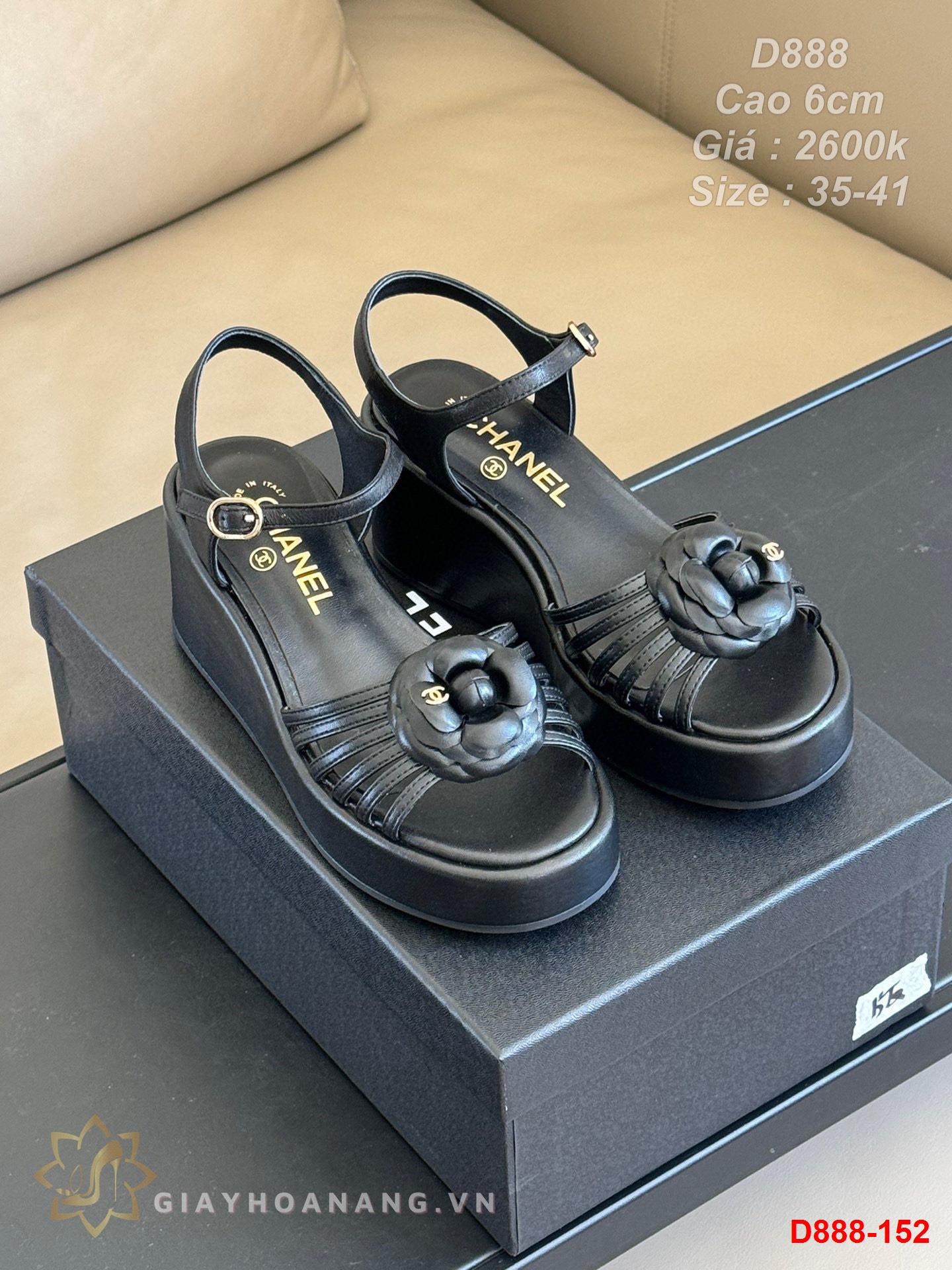 D888-152 Chanel sandal cao 6cm siêu cấp