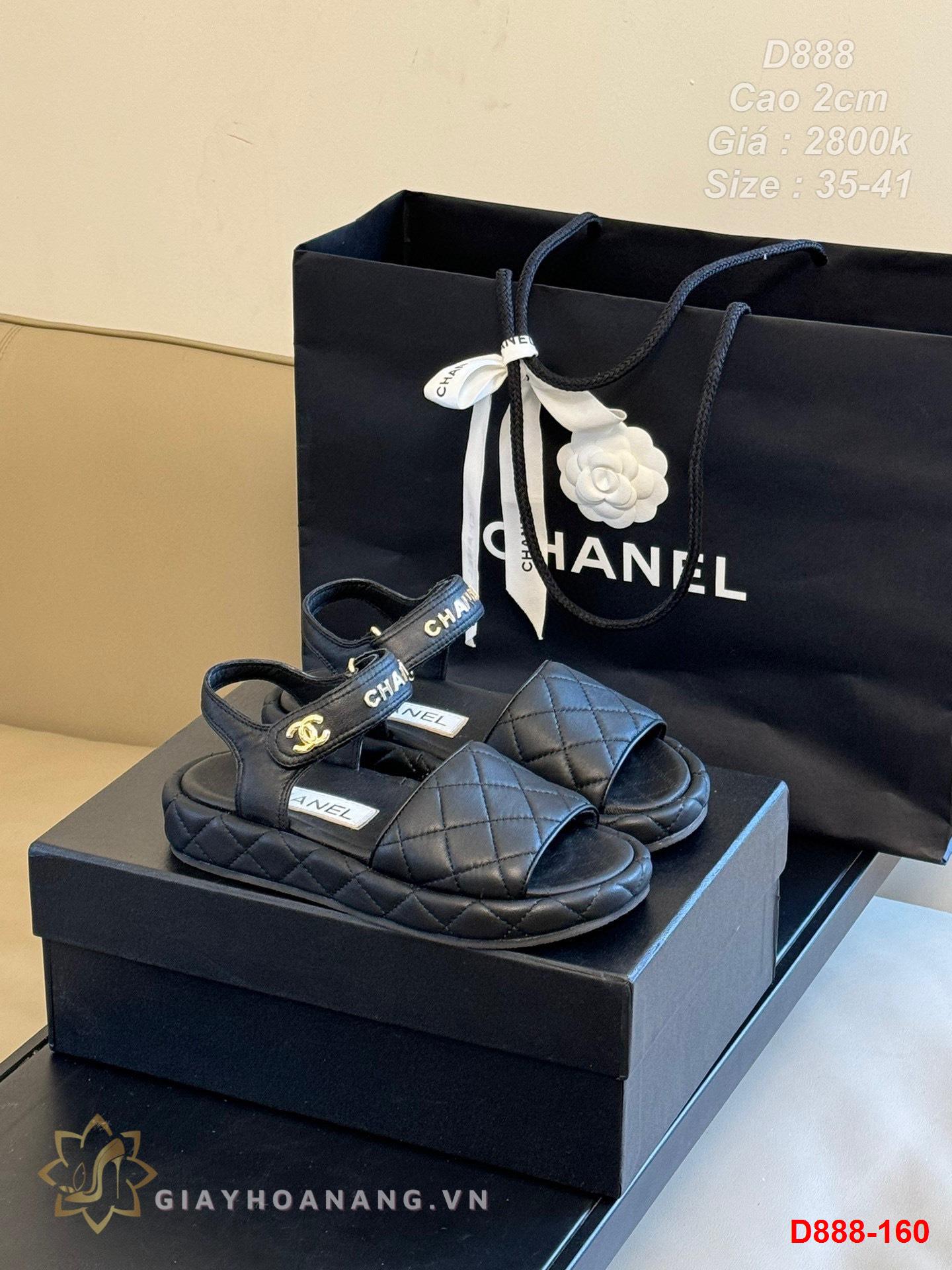 D888-160 Chanel sandal cao gót 2cm siêu cấp