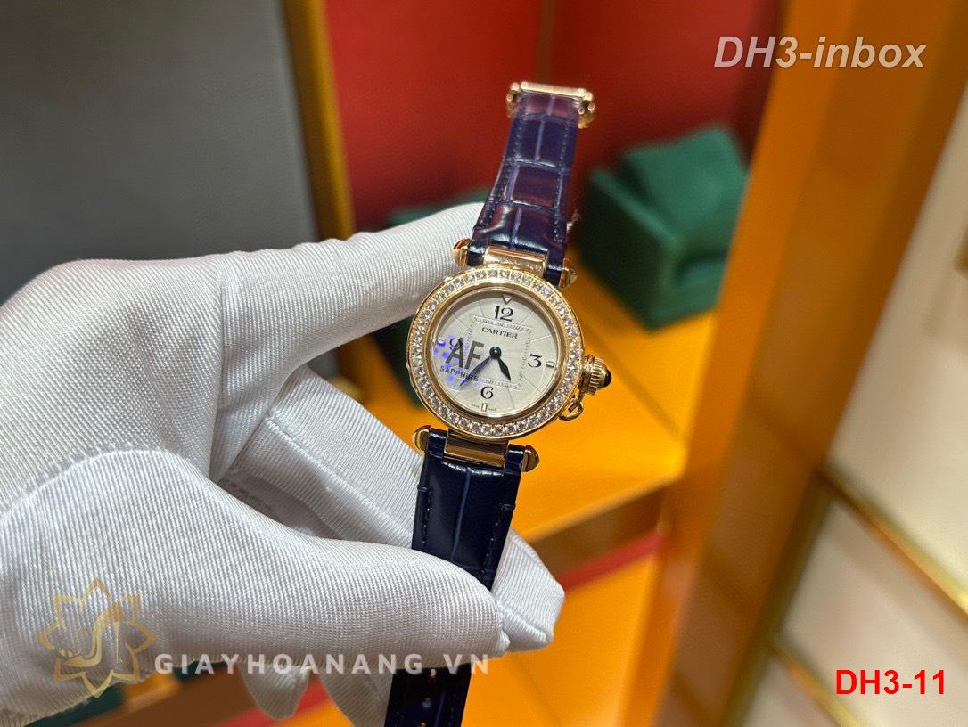 DH3-11 AF phá vỡ ranh giới của chế tạo đồng hồ truyền thống và thể hiện sự quyến rũ của nó cả bên trong lẫn bên ngoài. Đồng hồ dòng Cartier PASHA DE CARTIER Pasha
