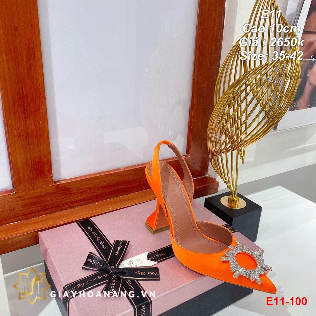 E11-100 Amina Muaddi sandal cao 10cm siêu cấp