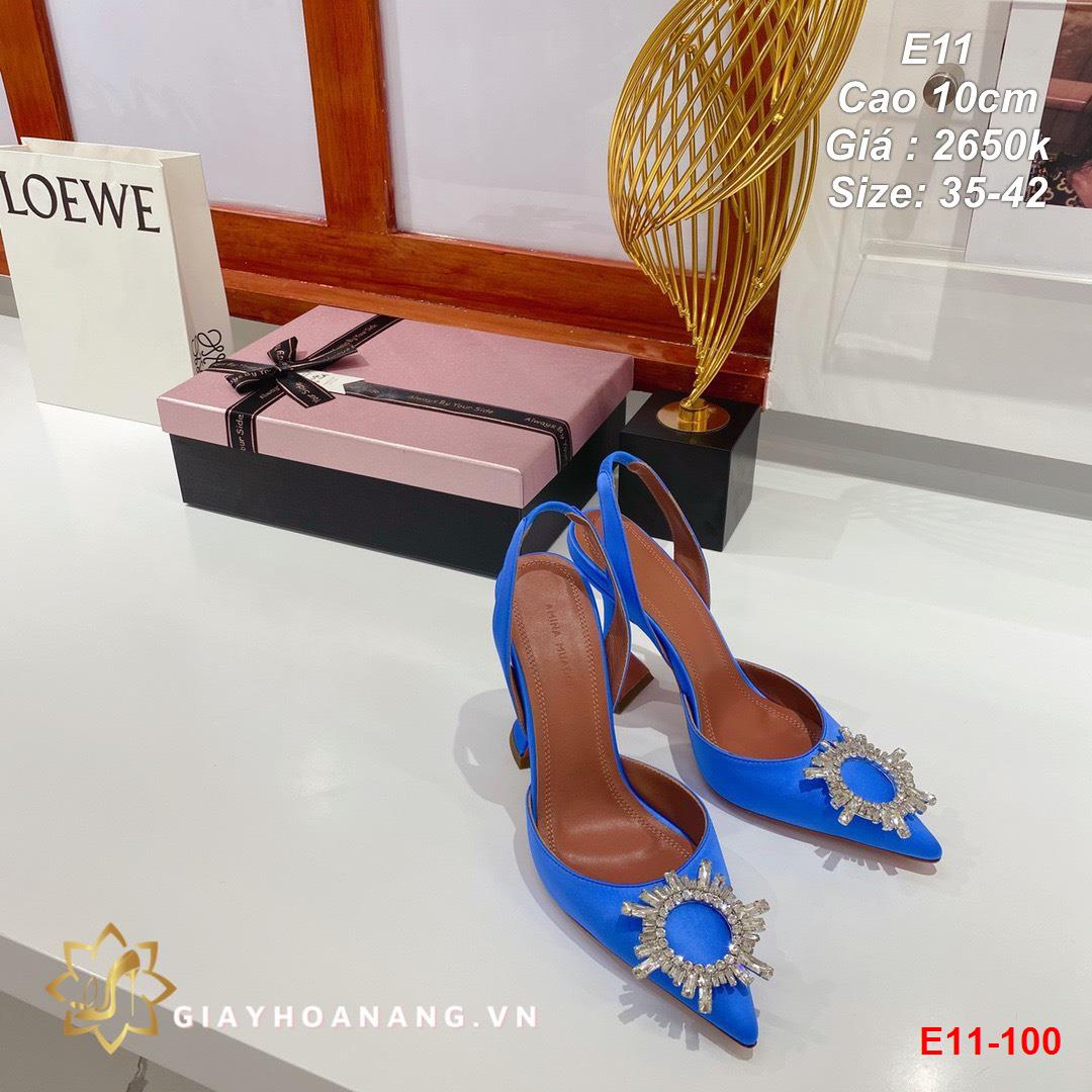 E11-100 Amina Muaddi sandal cao 10cm siêu cấp