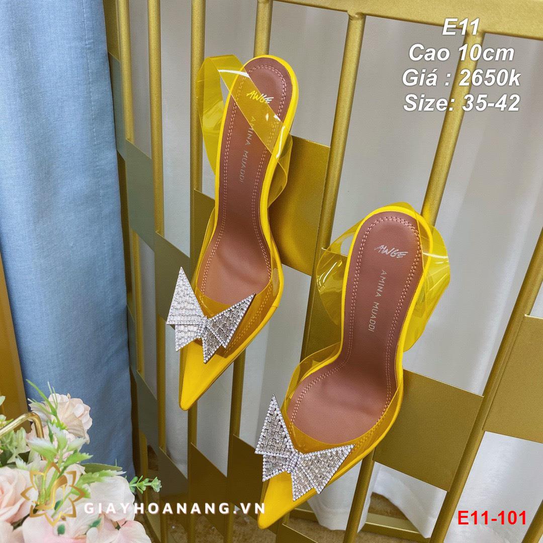 E11-101 Amina Muaddi sandal cao 10cm siêu cấp