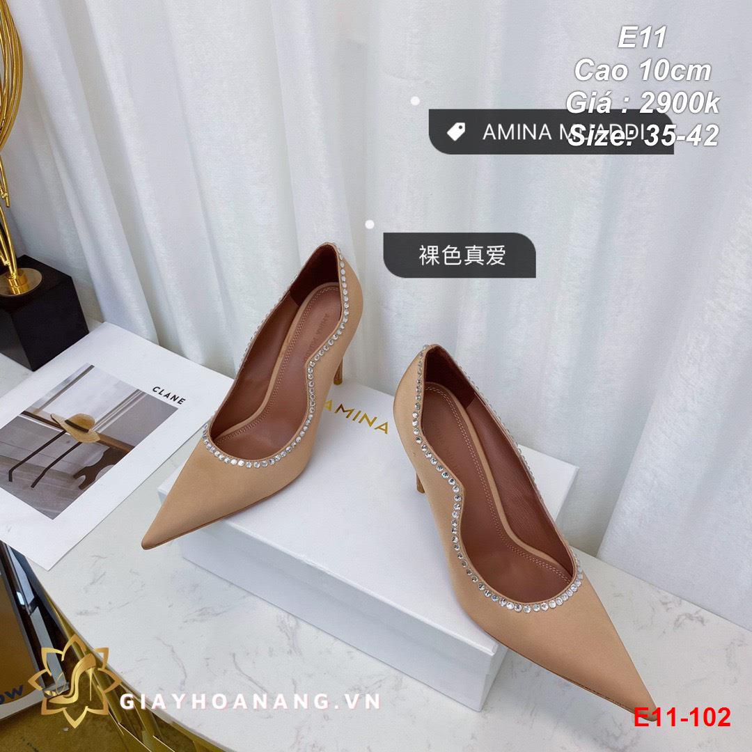 E11-102 Amina Muaddi giày cao 10cm siêu cấp