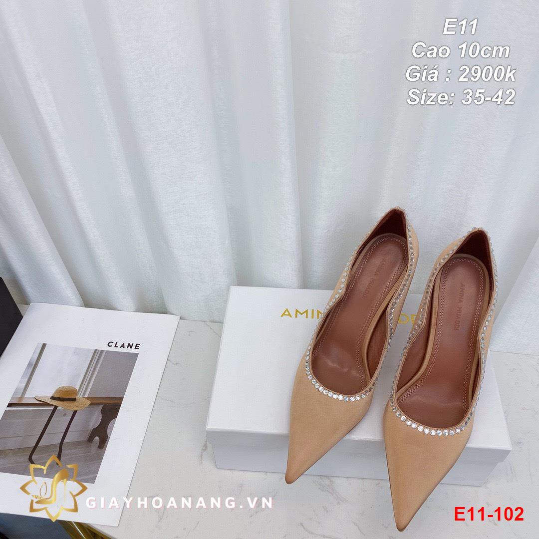 E11-102 Amina Muaddi giày cao 10cm siêu cấp