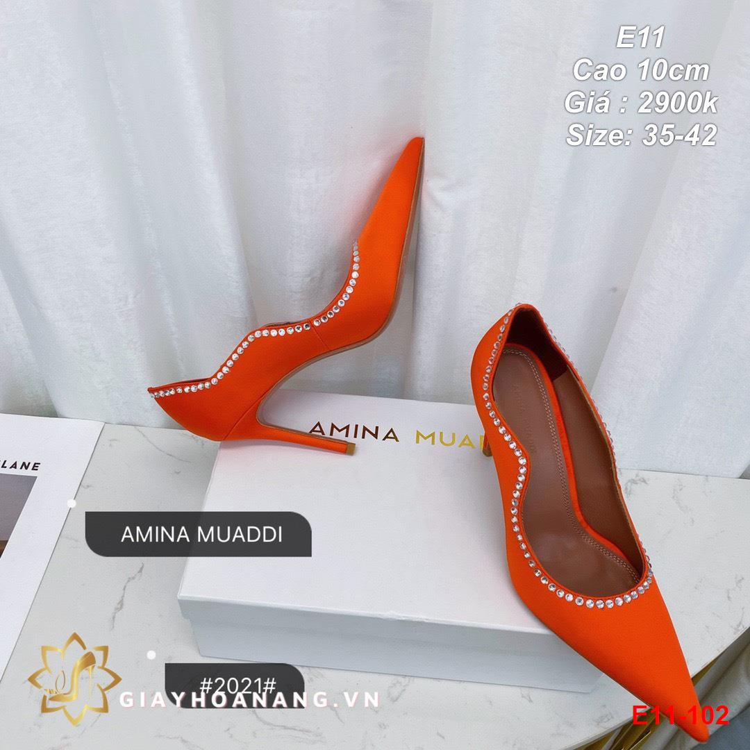 E11-102 Amina Muaddi giày cao 10cm siêu cấp