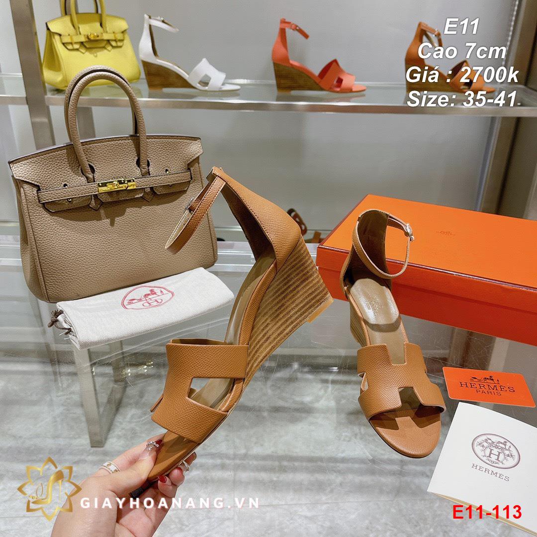 E11-113 Hermes sandal cao 7cm siêu cấp