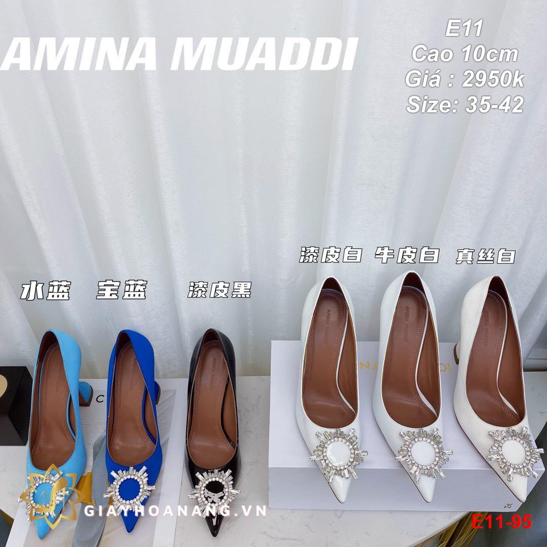 E11-95 Amina Muaddi giày cao 10cm siêu cấp