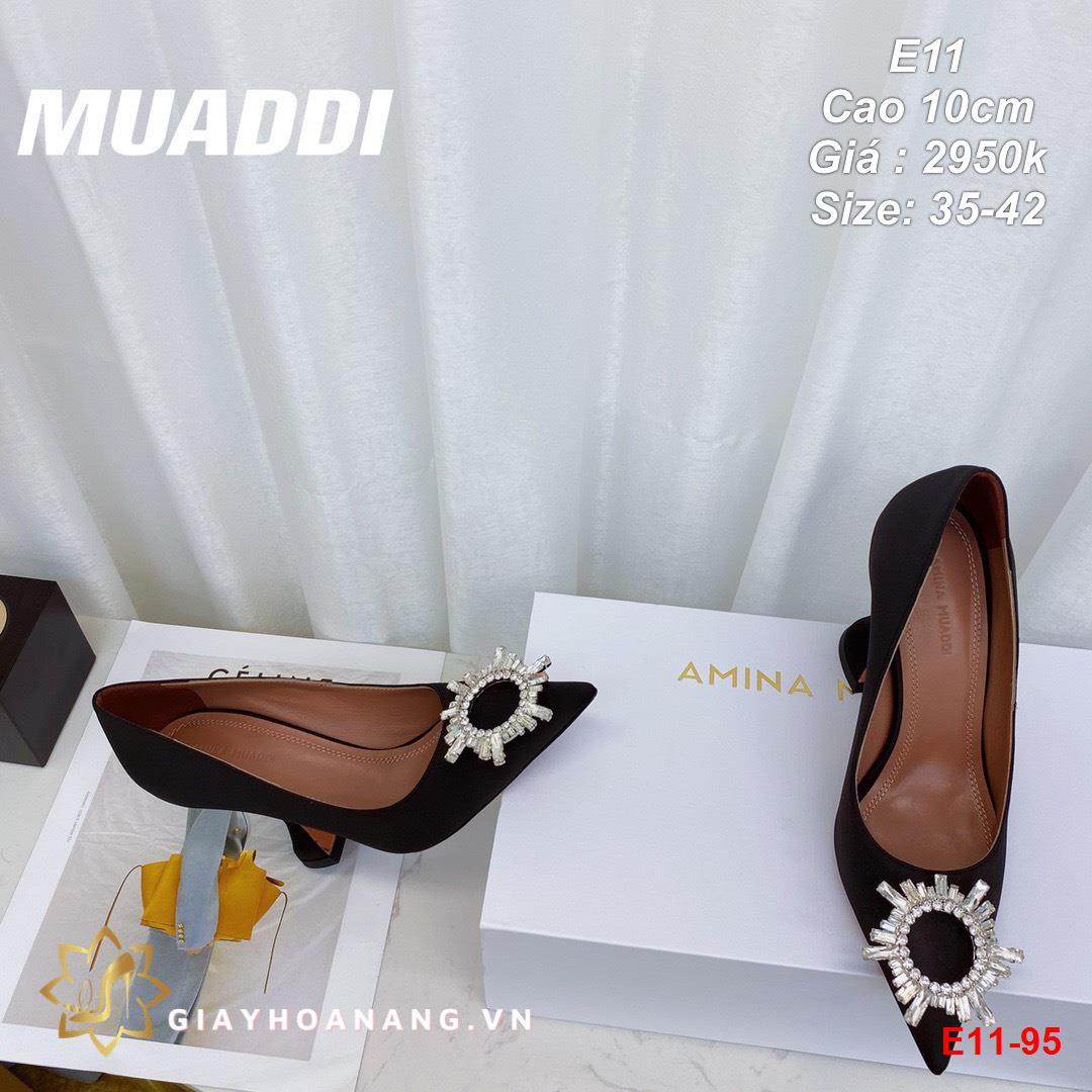 E11-95 Amina Muaddi giày cao 10cm siêu cấp