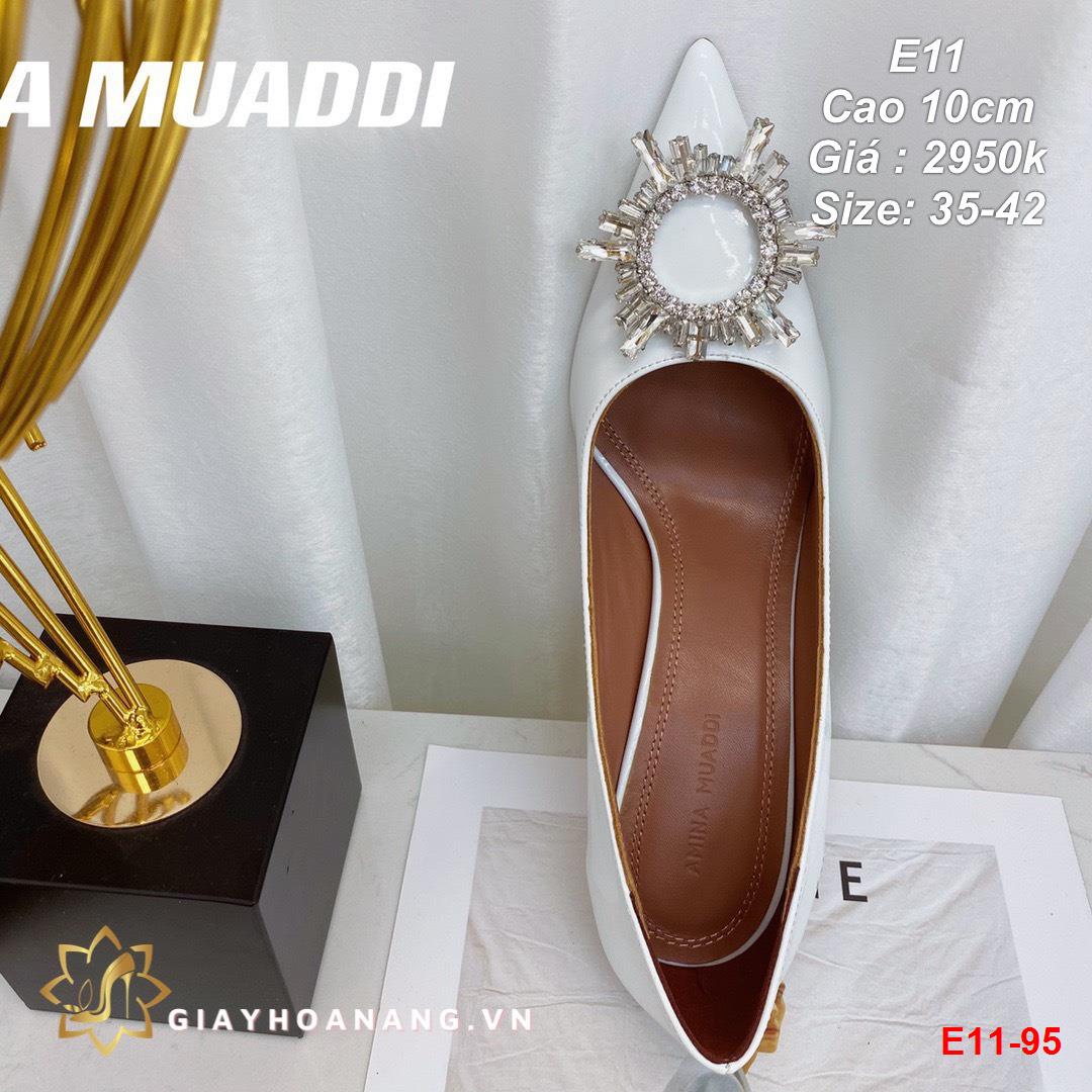 E11-95 Amina Muaddi giày cao 10cm siêu cấp