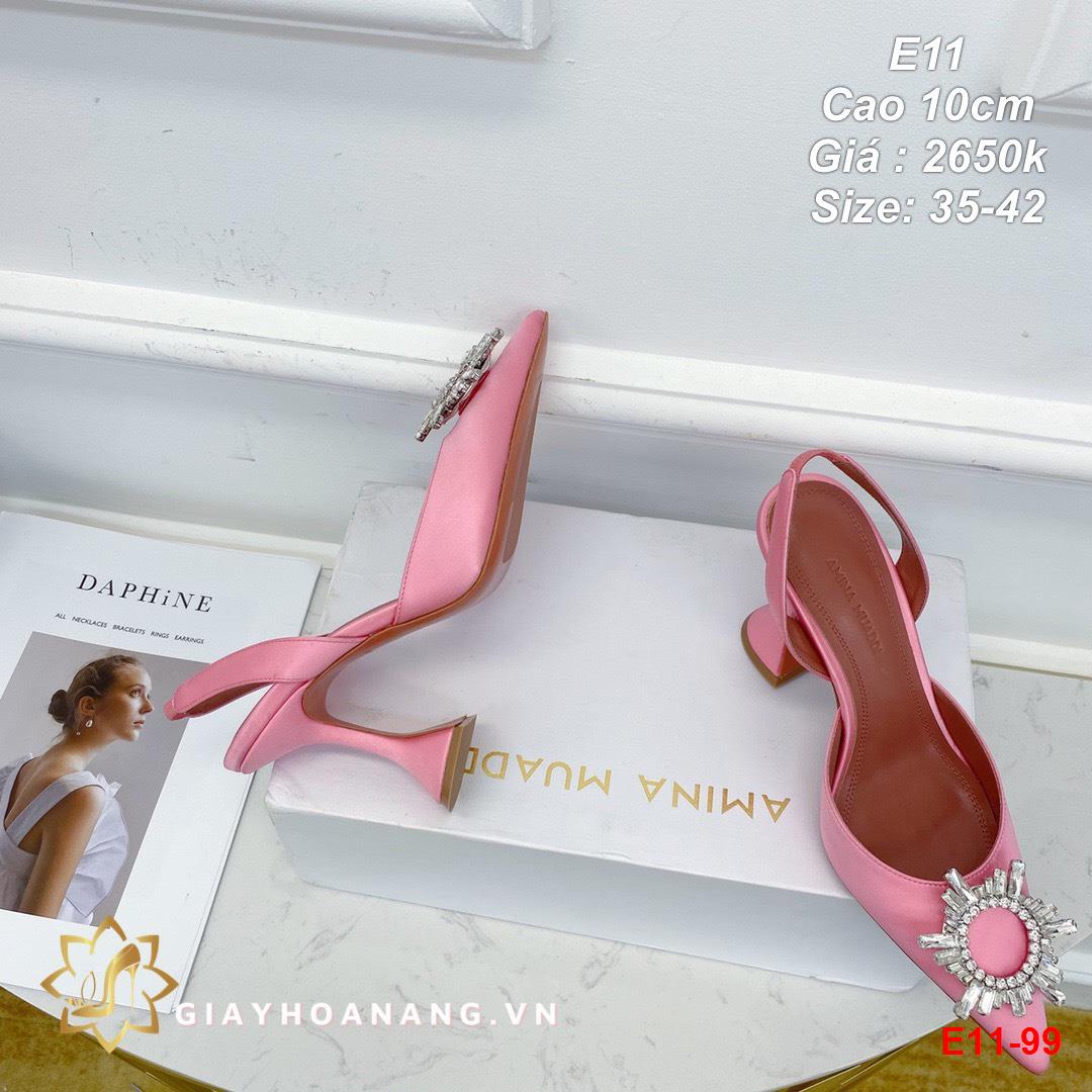 E11-99 Amina Muaddi sandal cao 10cm siêu cấp