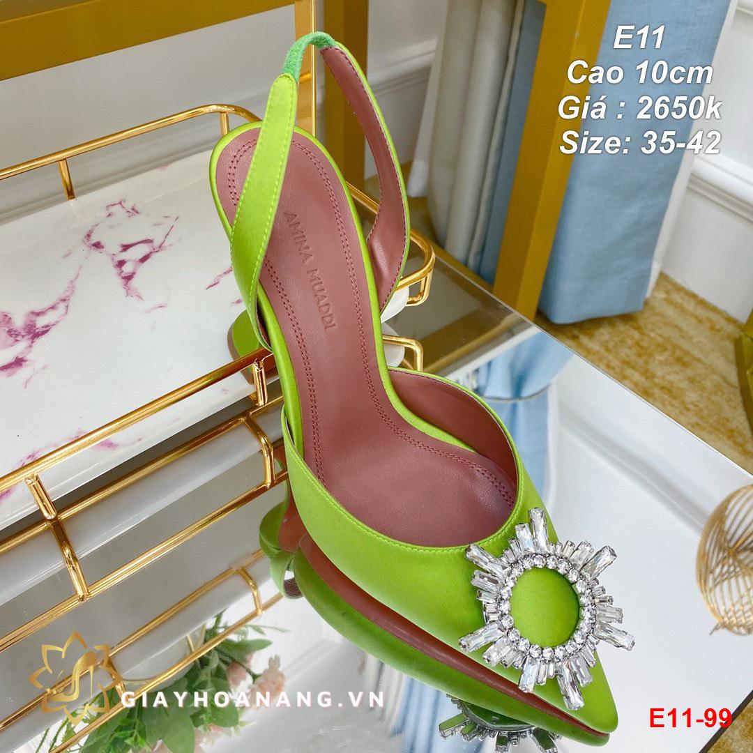 E11-99 Amina Muaddi sandal cao 10cm siêu cấp