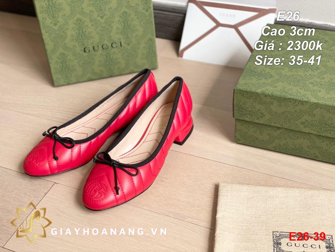 E26-39 Gucci giày cao 3cm siêu cấp